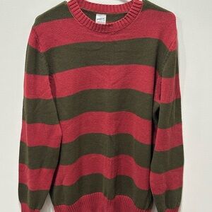 Nightmare on Elm Street Freddy Kreuger Striped Sweatshirt Size Medium